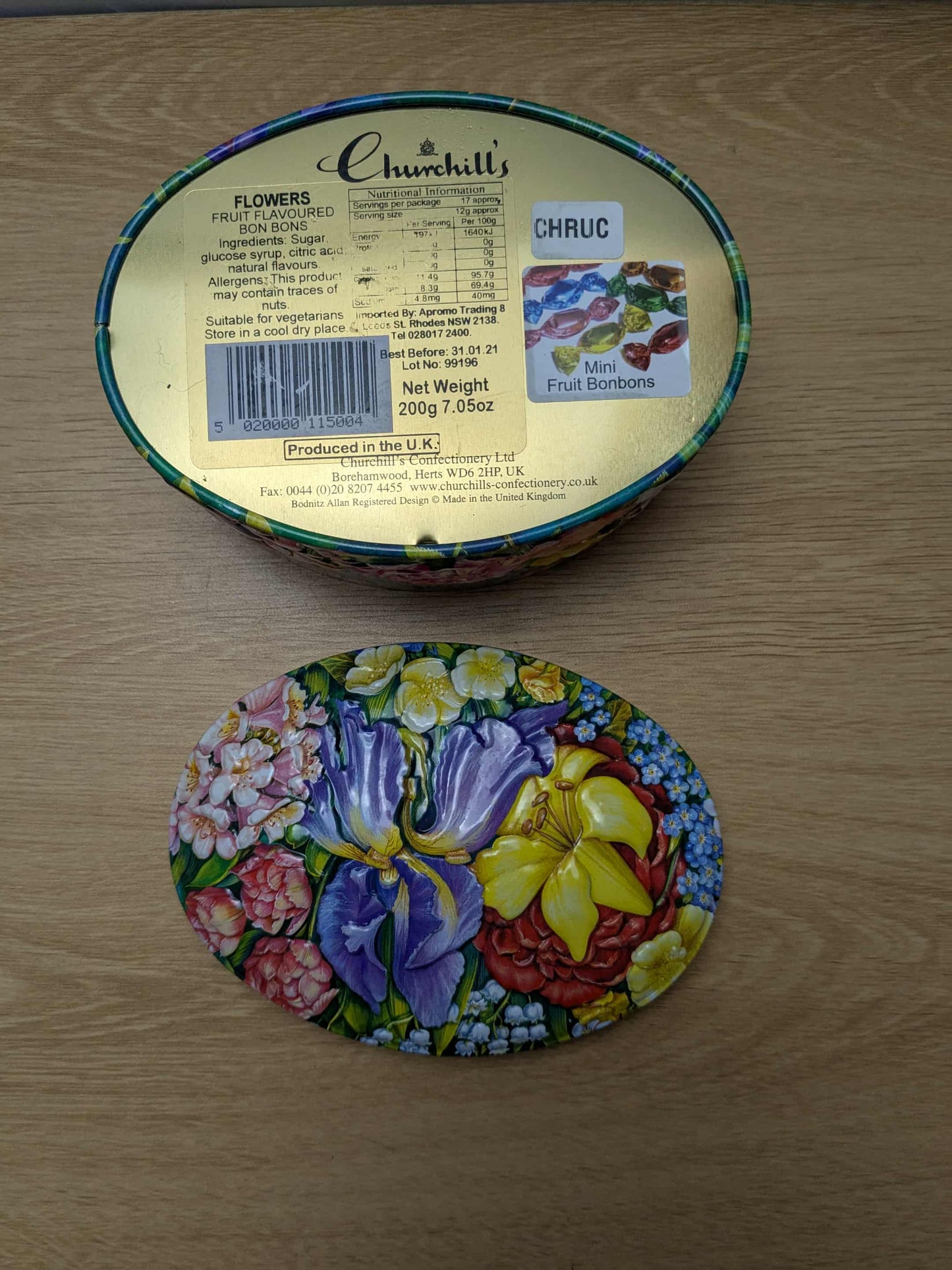 Floral Wax Tin