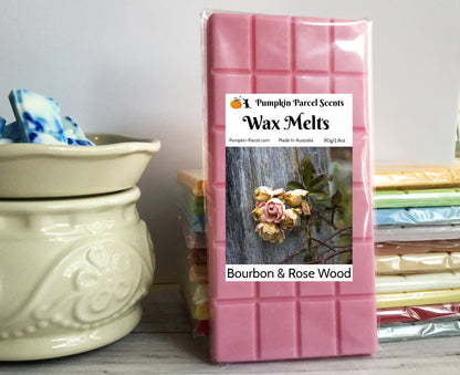 Bourbon & Rose Wood Wax Melts